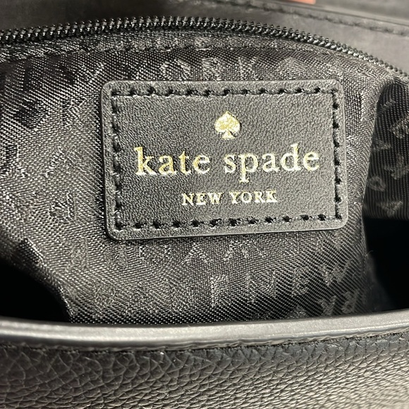 Kate Spade Serrano Place Pearl Dorina Black Leather Satchel Bag - Picture 14 of 16